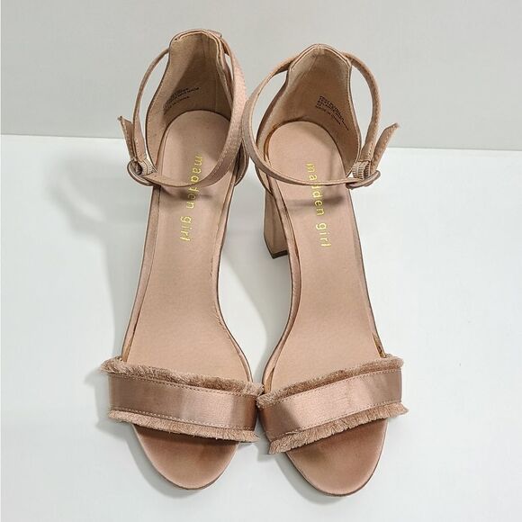 Madden Girl Satin‎ Rose Gold Heeled Sandals Size 10 - Picture 3 of 8
